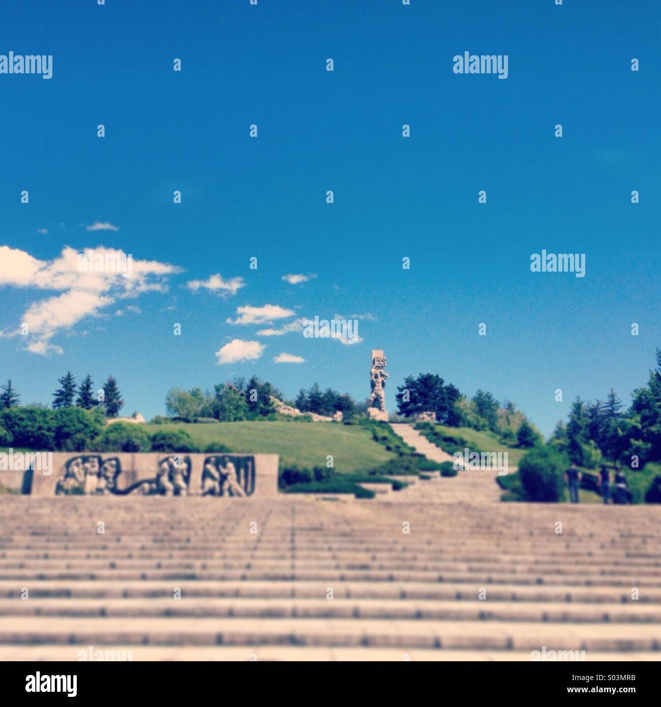 Apriltsi complesso memoriale - Immagine stock catturata con smartphone
