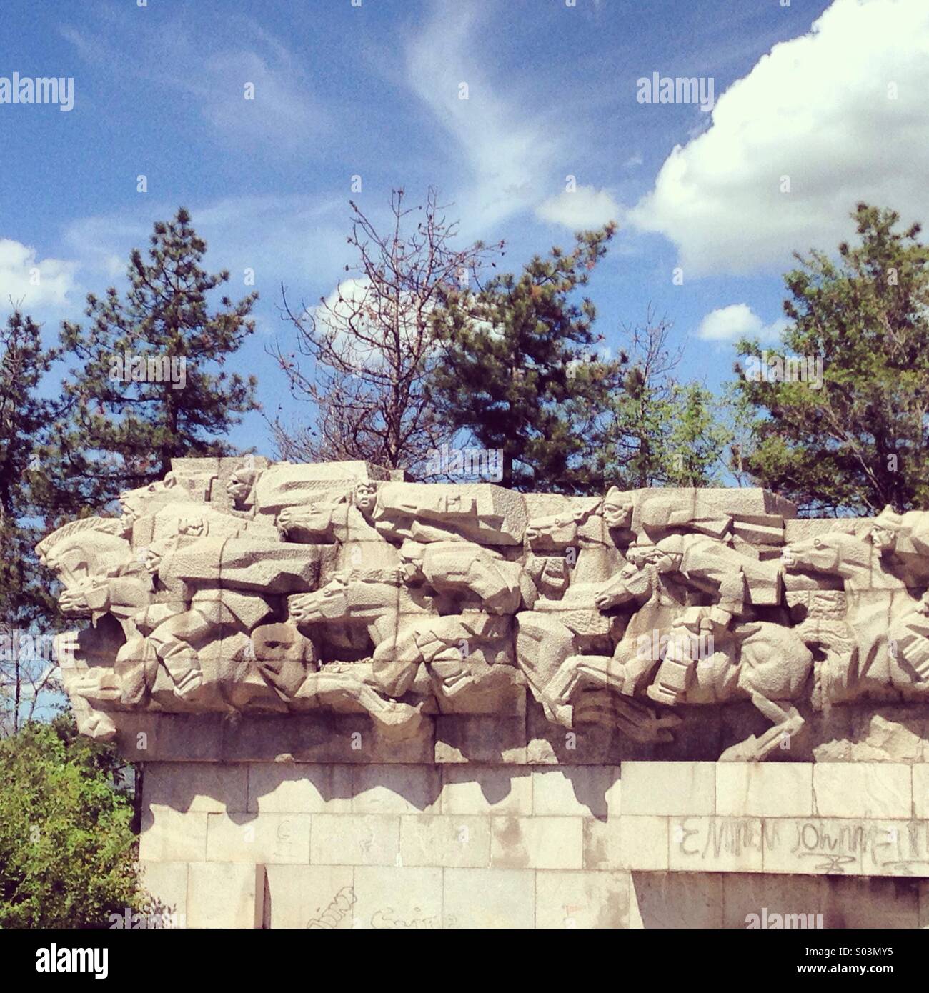 Comunista, monumento, bulgaro - Immagine stock catturata con smartphone