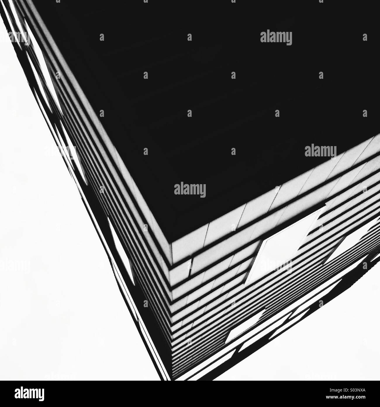 Guardando verso l'alto degli edifici Foto Stock