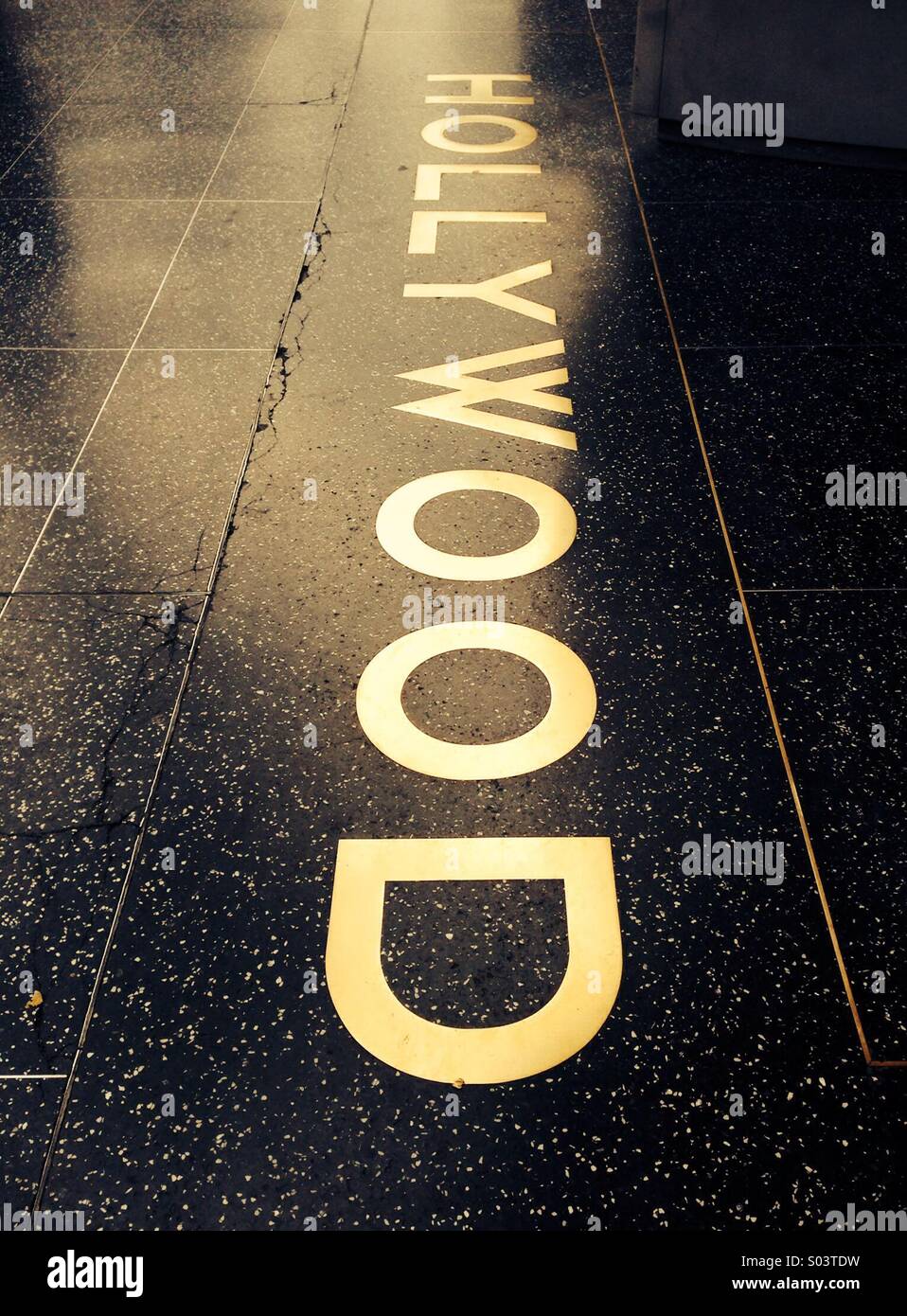 Hollywood Sign in West Hollywood Walk of fame - Immagine stock catturata con smartphone