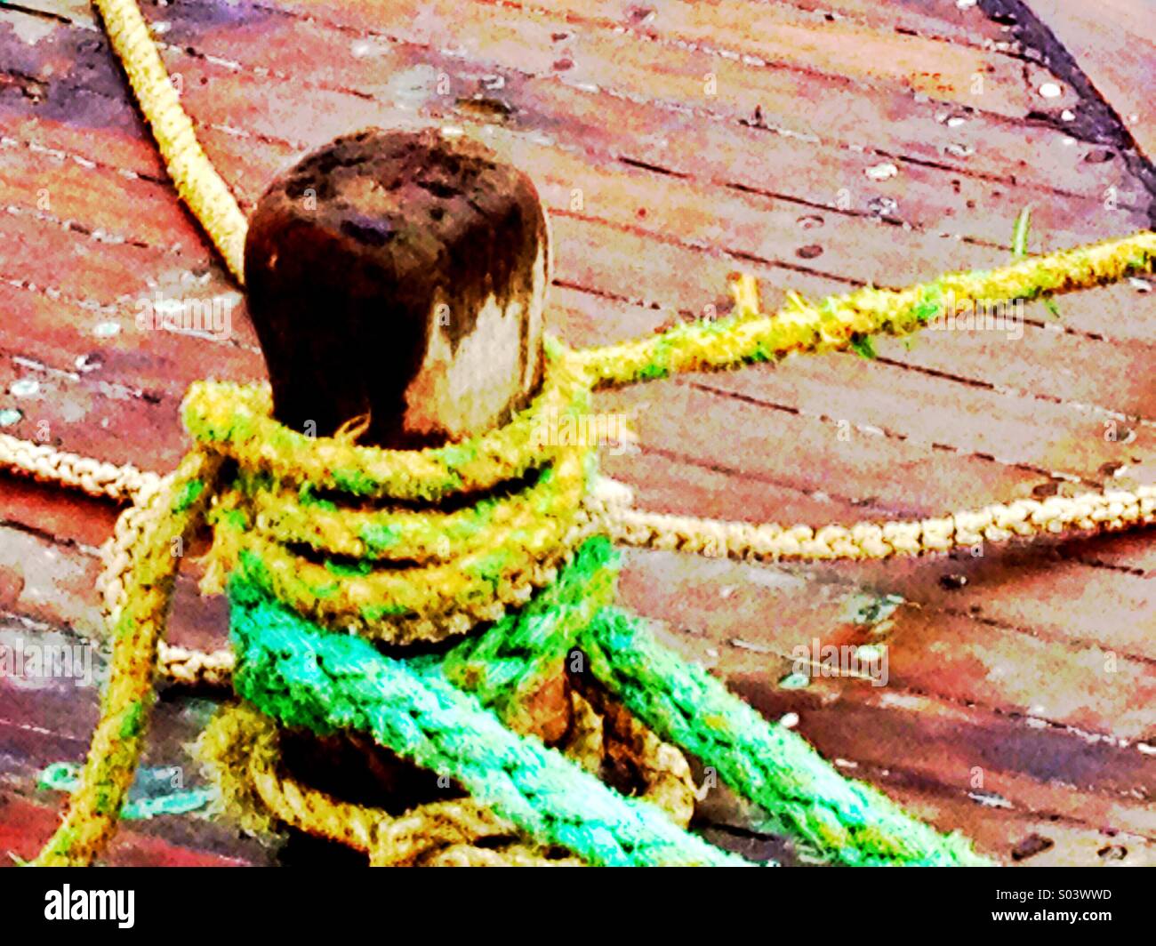 Cime da ormeggio - Immagine stock catturata con smartphone