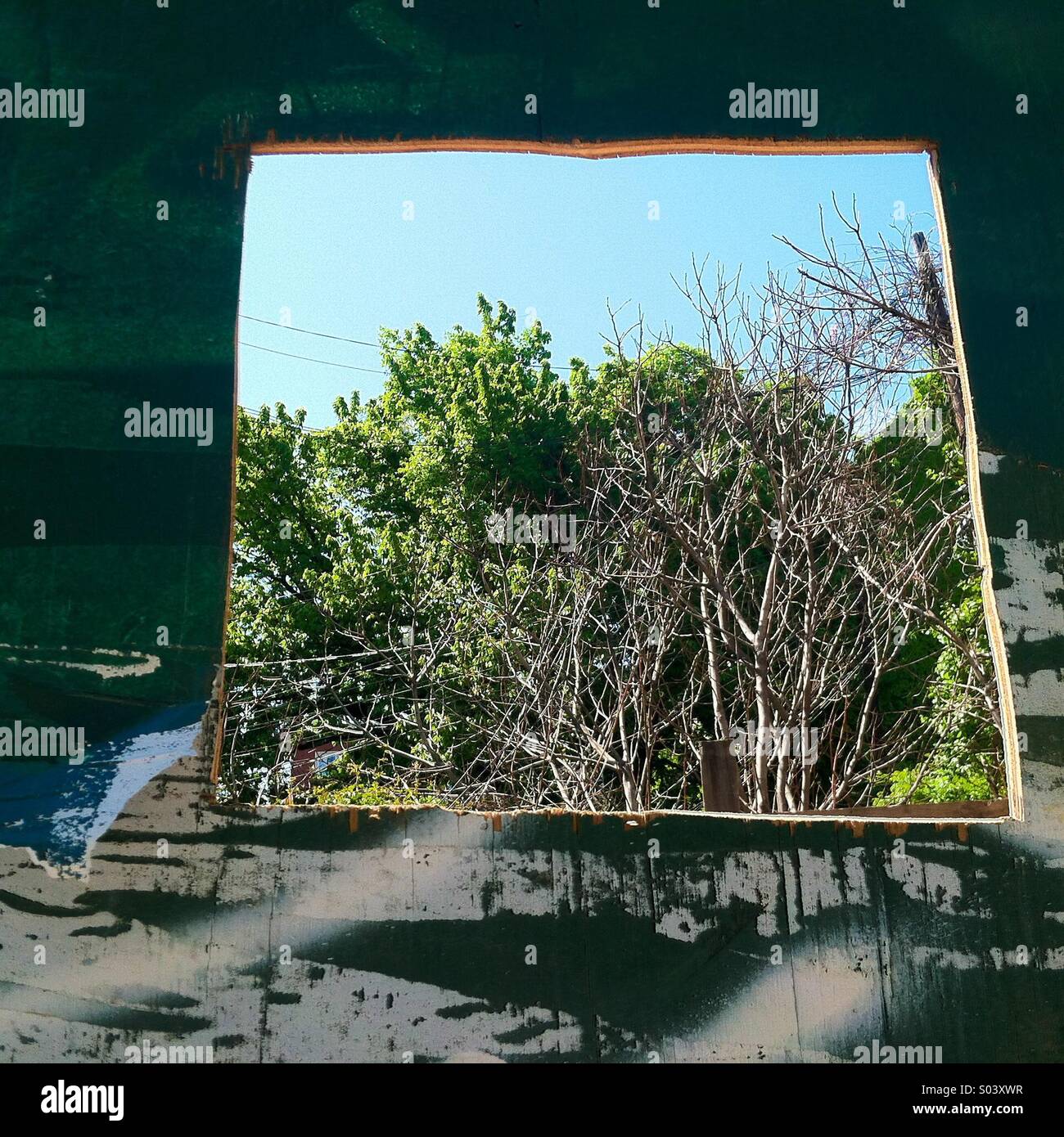 Finestra urbano - Immagine stock catturata con smartphone
