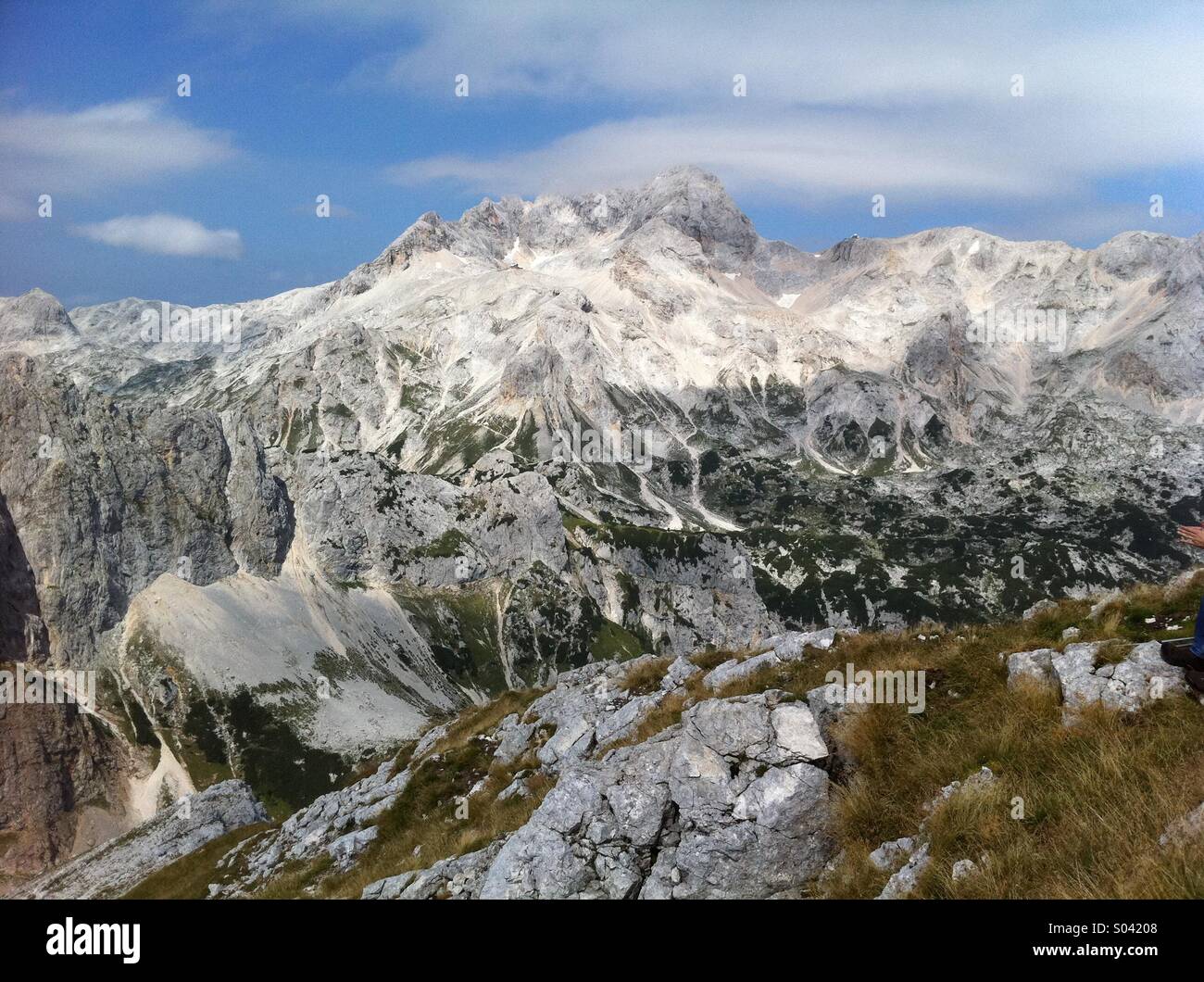 Triglav, la montagna più alta della Slovenia - Immagine stock catturata con smartphone