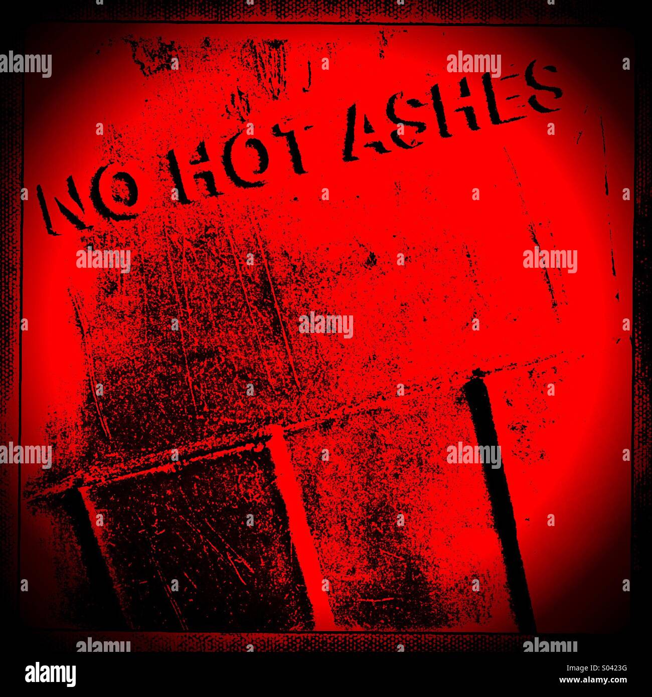 Nessuna cenere calda - Immagine stock catturata con smartphone