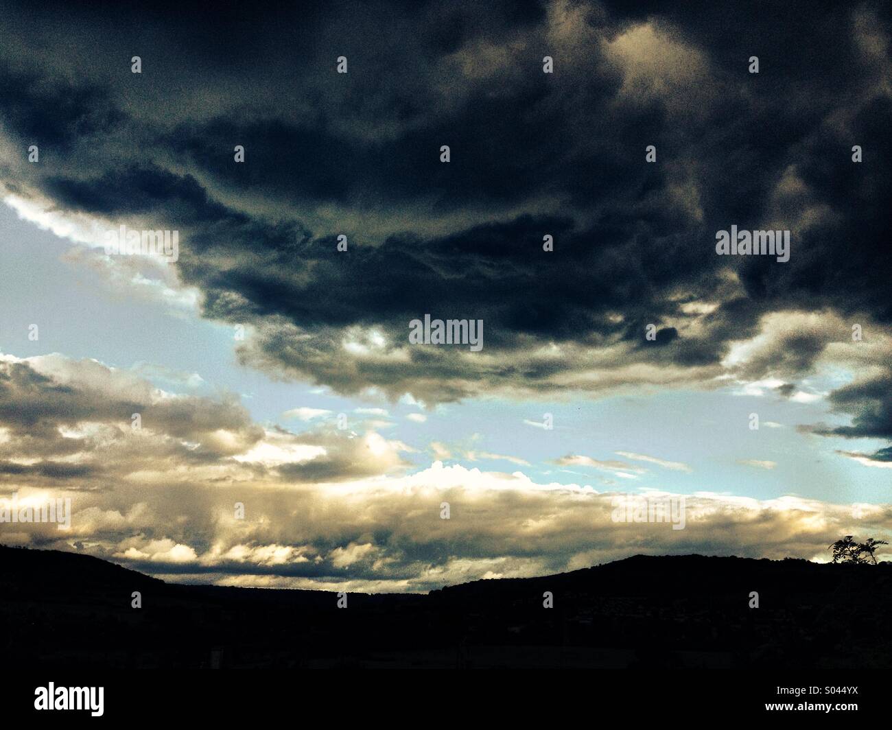 Tempesta davanti su Somerset - Immagine stock catturata con smartphone