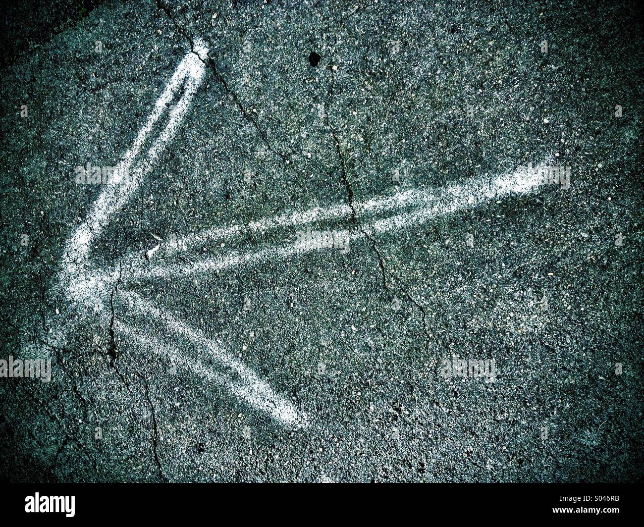 Da questa parte - Immagine stock catturata con smartphone