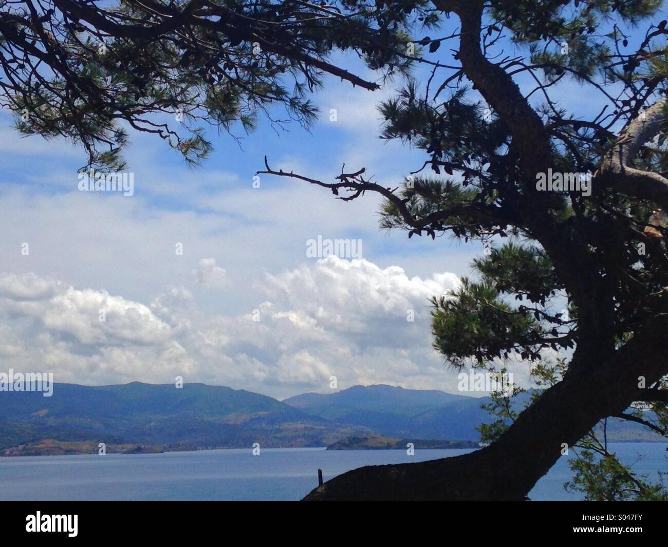 Nuvole sopra le isole greche Foto Stock