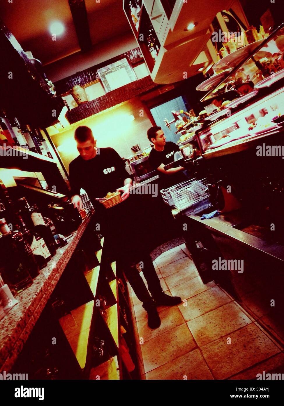 I baristi in azione Foto Stock