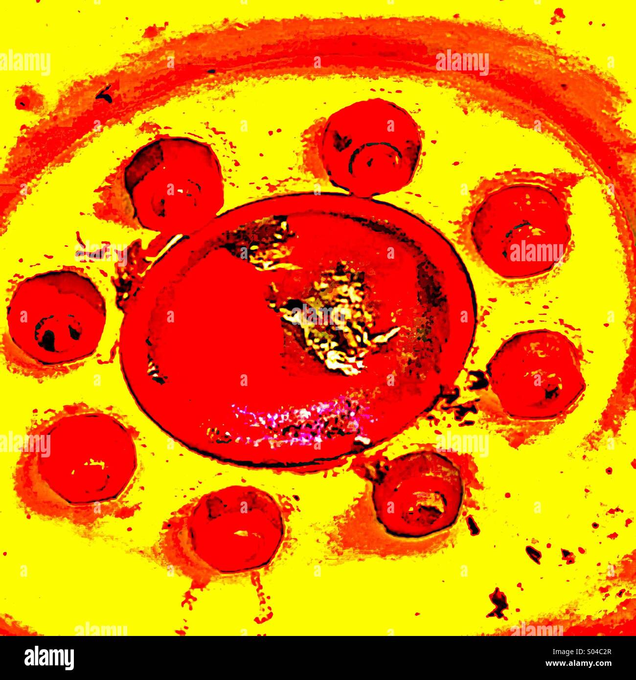 Trattore colorati del mozzo della ruota Foto Stock