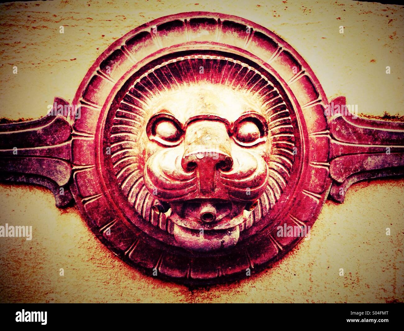 Faccia di leone becco di acqua Foto Stock