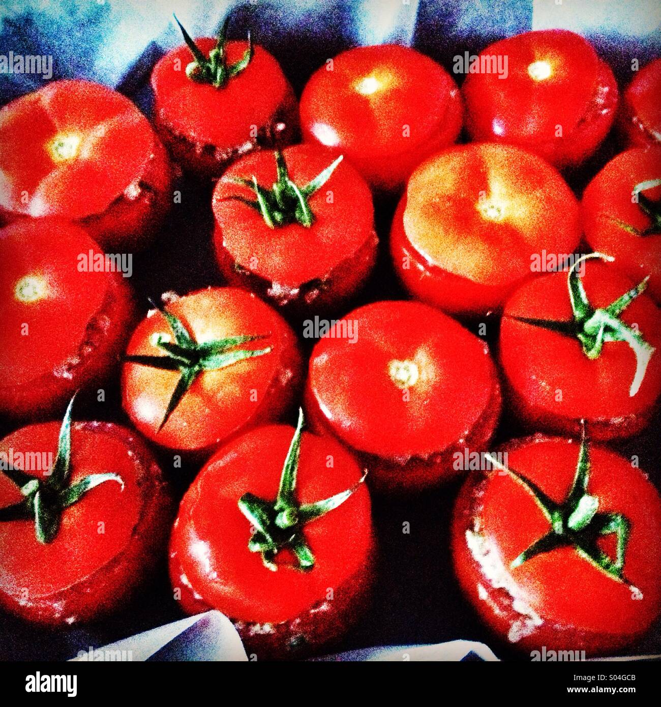 Pomodori ripieni Foto Stock