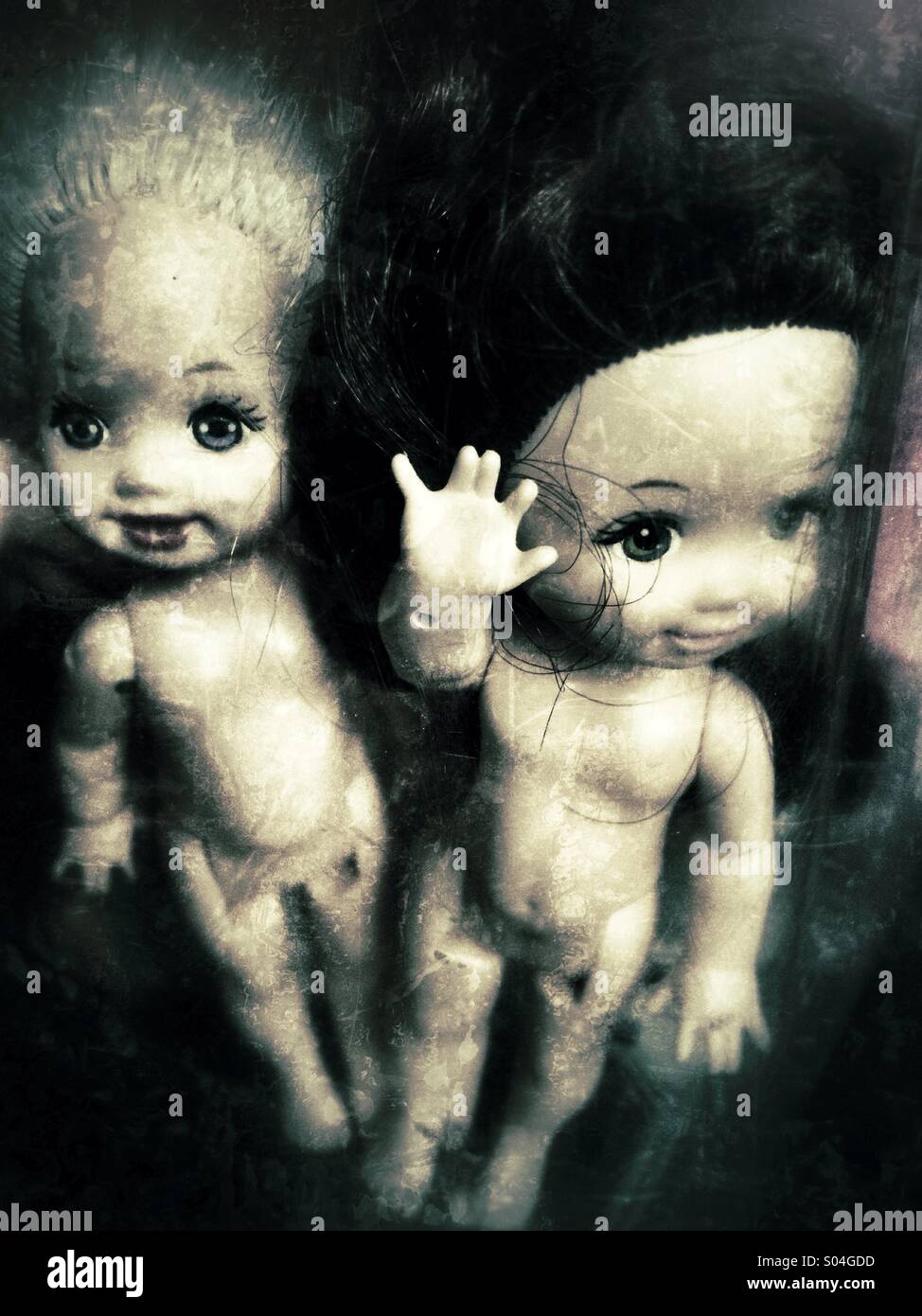 Creepy poco bambole Foto Stock