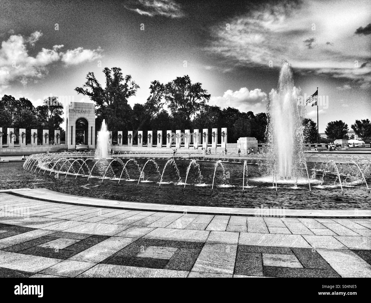 Il Memoriale della Seconda Guerra Mondiale, Washington DC Foto Stock