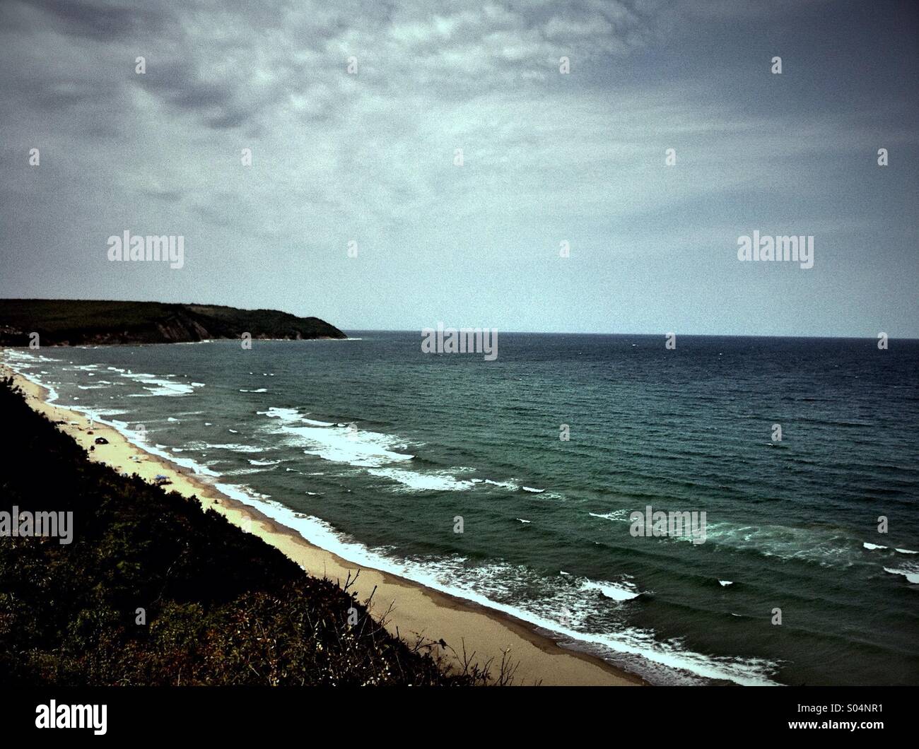 Tempestoso mare, Irakli, bulgaro seashore, Mar Nero - Immagine stock catturata con smartphone