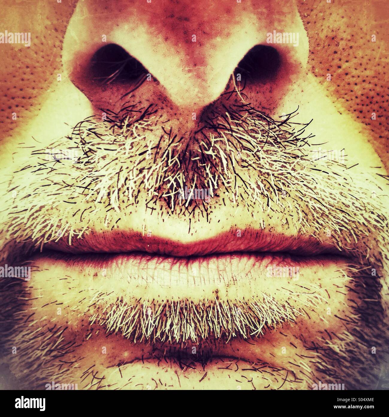 Mans barba - Immagine stock catturata con smartphone