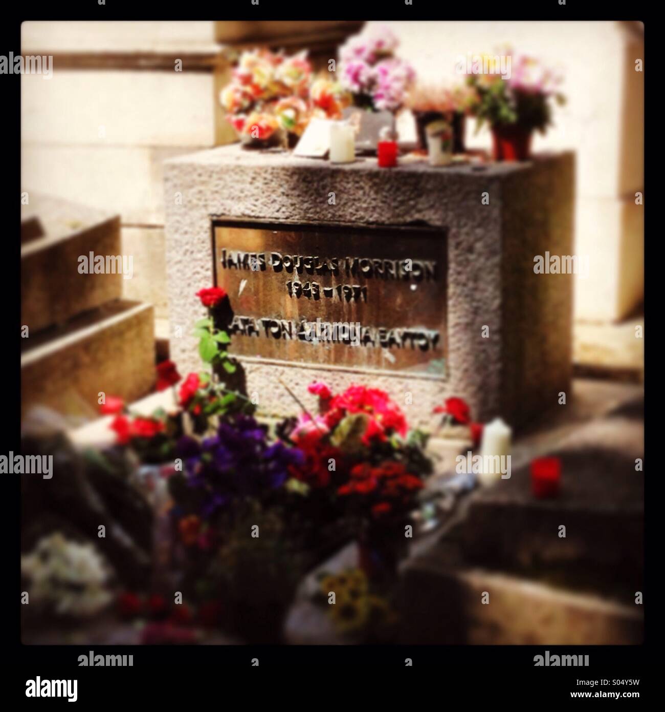 Alla tomba di Jim Morrison Foto Stock