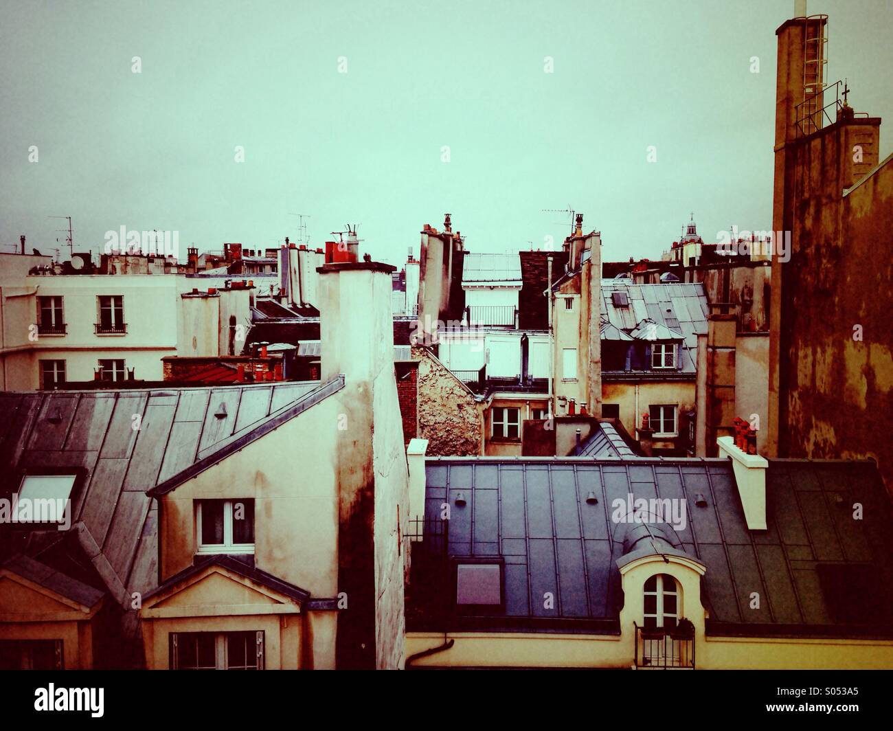 I tetti di Parigi Foto Stock