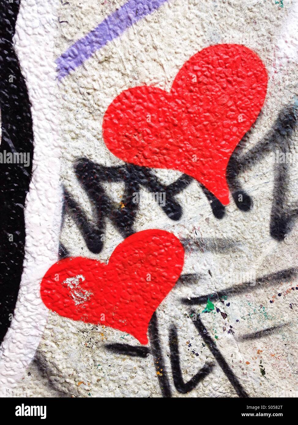 Graffiti del cuore Foto Stock