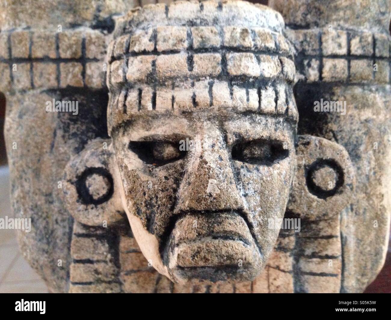 Dio arte Maya in Santa Elena, Yucatan, Messico Foto Stock