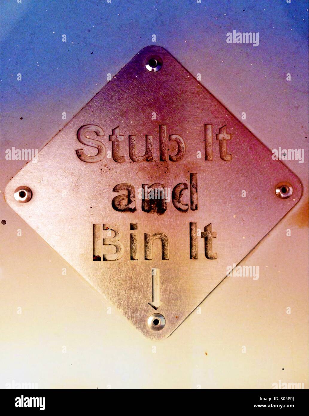 In prossimità di una "vasca e lo scomparto di preavviso Foto Stock