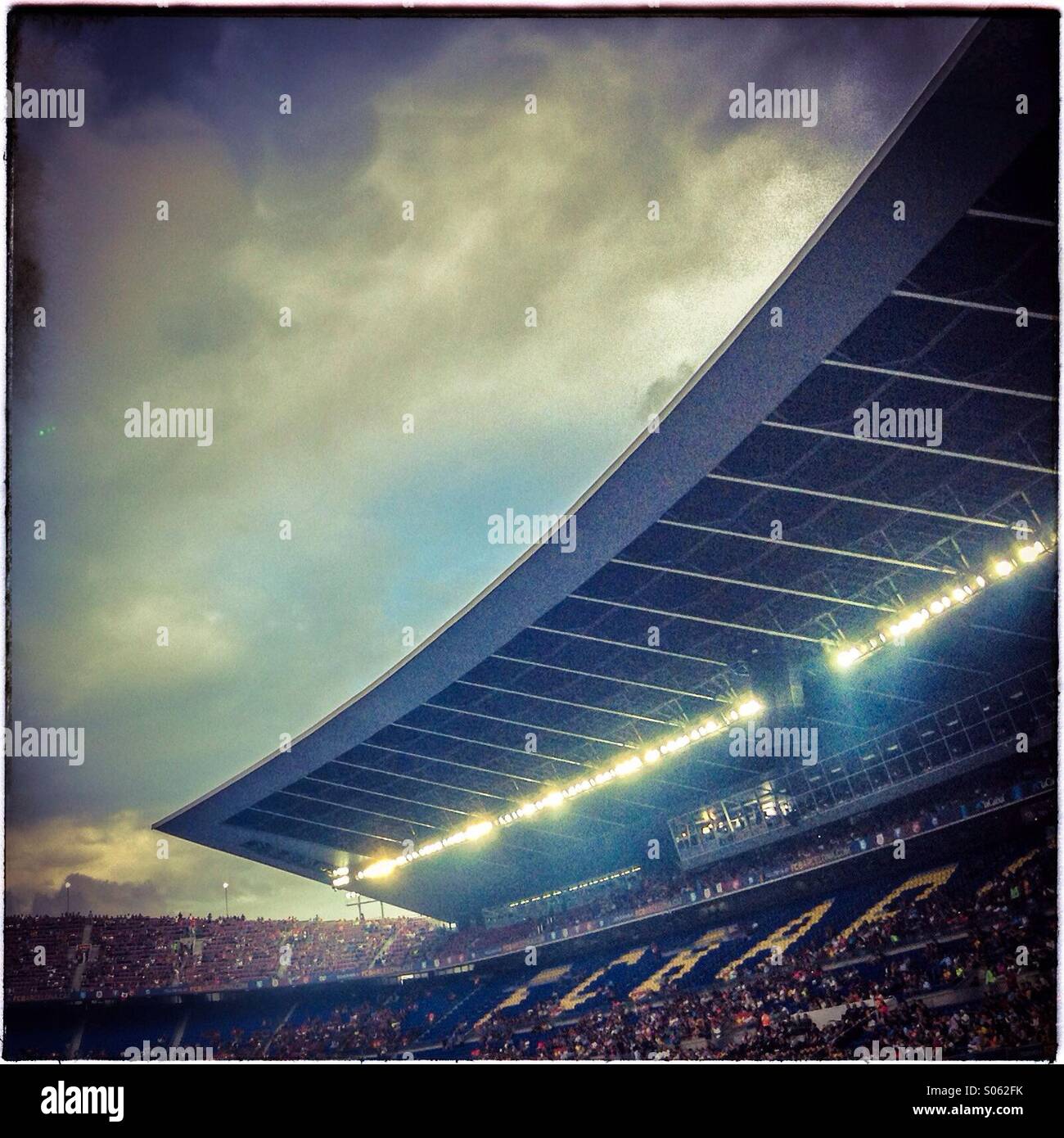 FCB stadio. Football Club Barcelona Stadium. Intertoto - Immagine stock catturata con smartphone