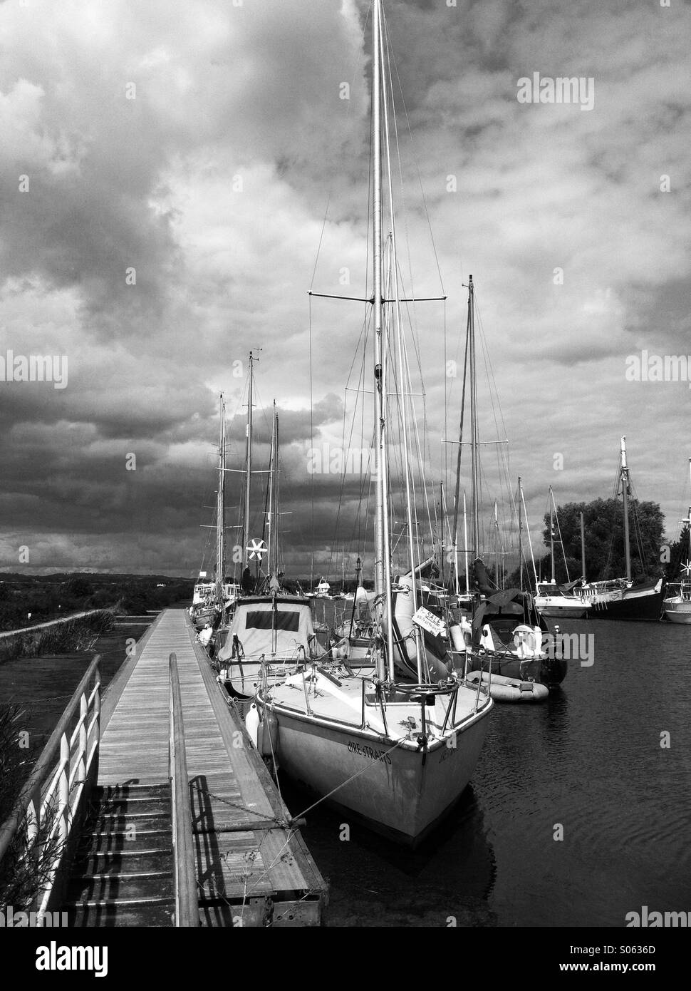 Barche a Exeter Canal a Exminster. Foto Stock