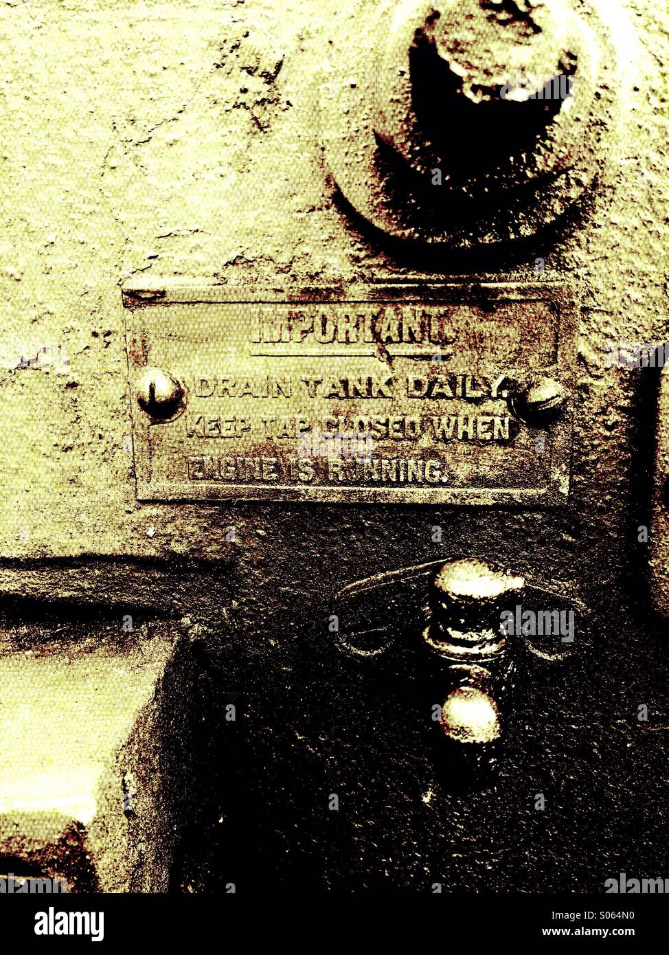 Close up di un vintage rubinetto di arresto Foto Stock
