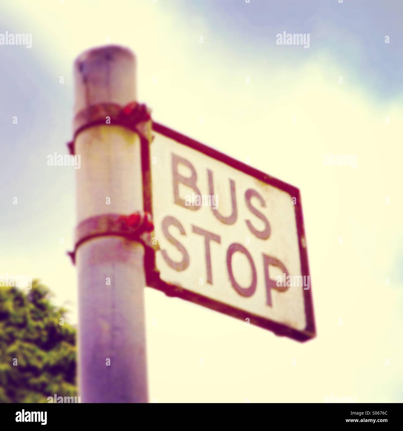Fermata dell'autobus Foto Stock