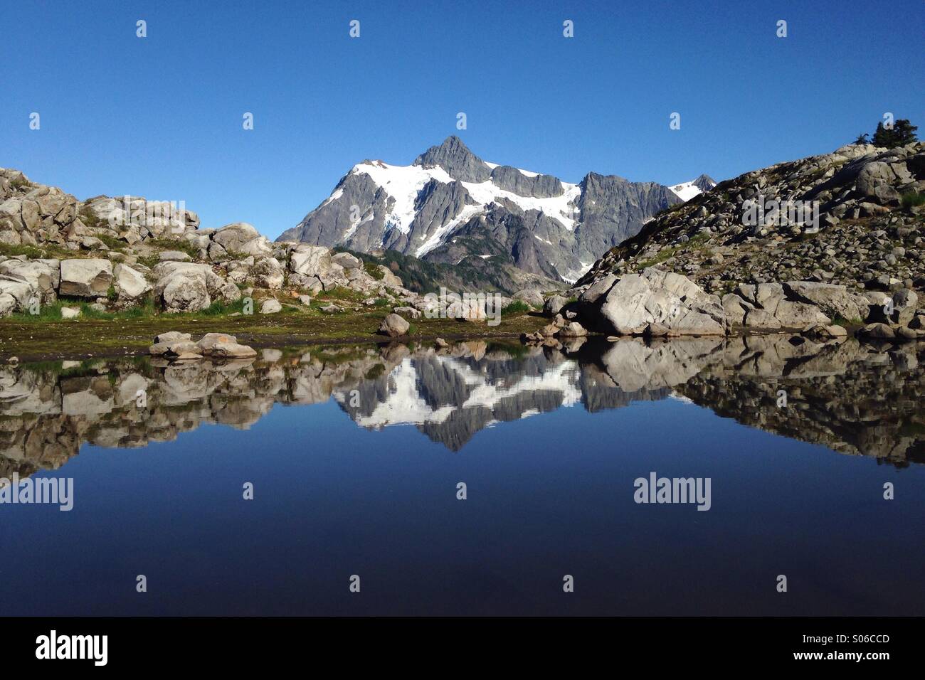 Mt. Shuksan al punto di artisti Foto Stock