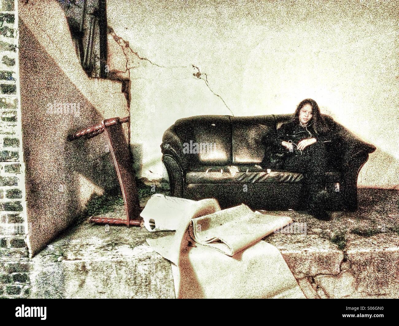 Sulla strada - Immagine stock catturata con smartphone