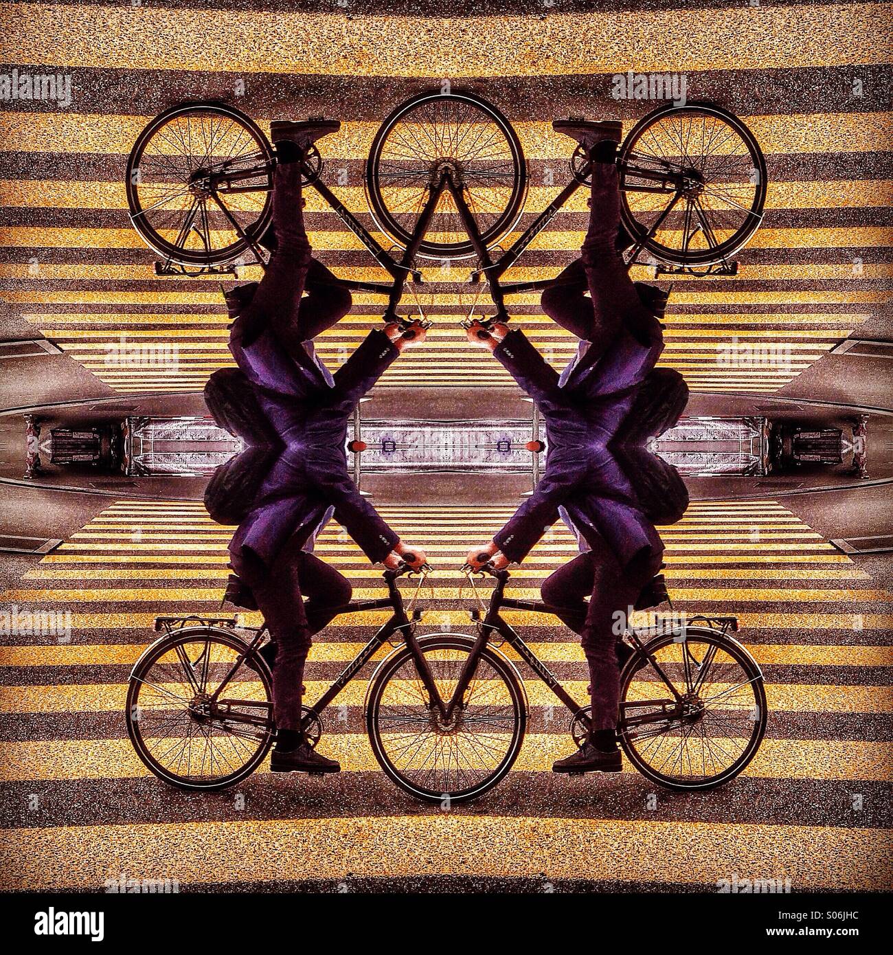 Multi-ciclo - sei ruote, otto gambe, senza testa Foto Stock