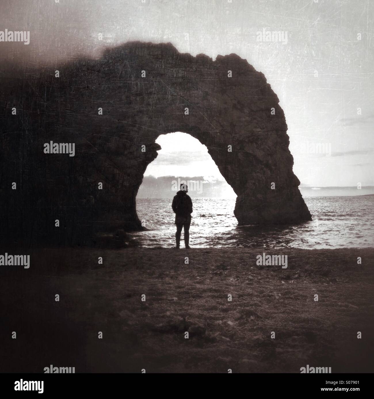 Durdle porta in Dorset - Immagine stock catturata con smartphone