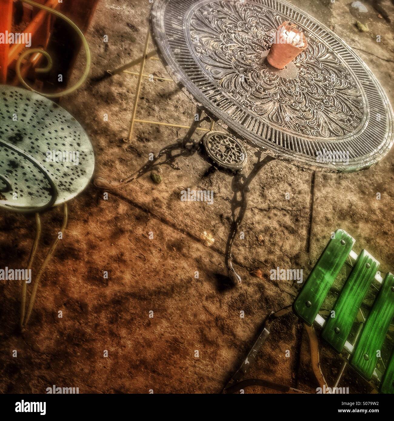 Mobili da giardino Foto Stock