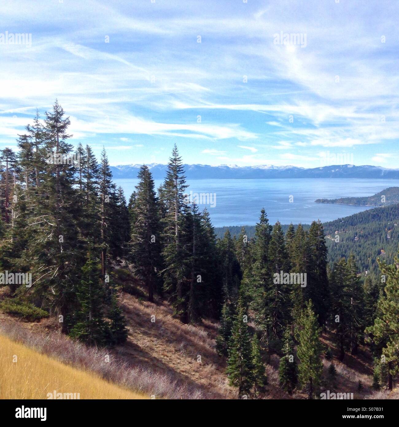 Mountainscape vicino al lago Tahoe, STATI UNITI D'AMERICA Foto Stock