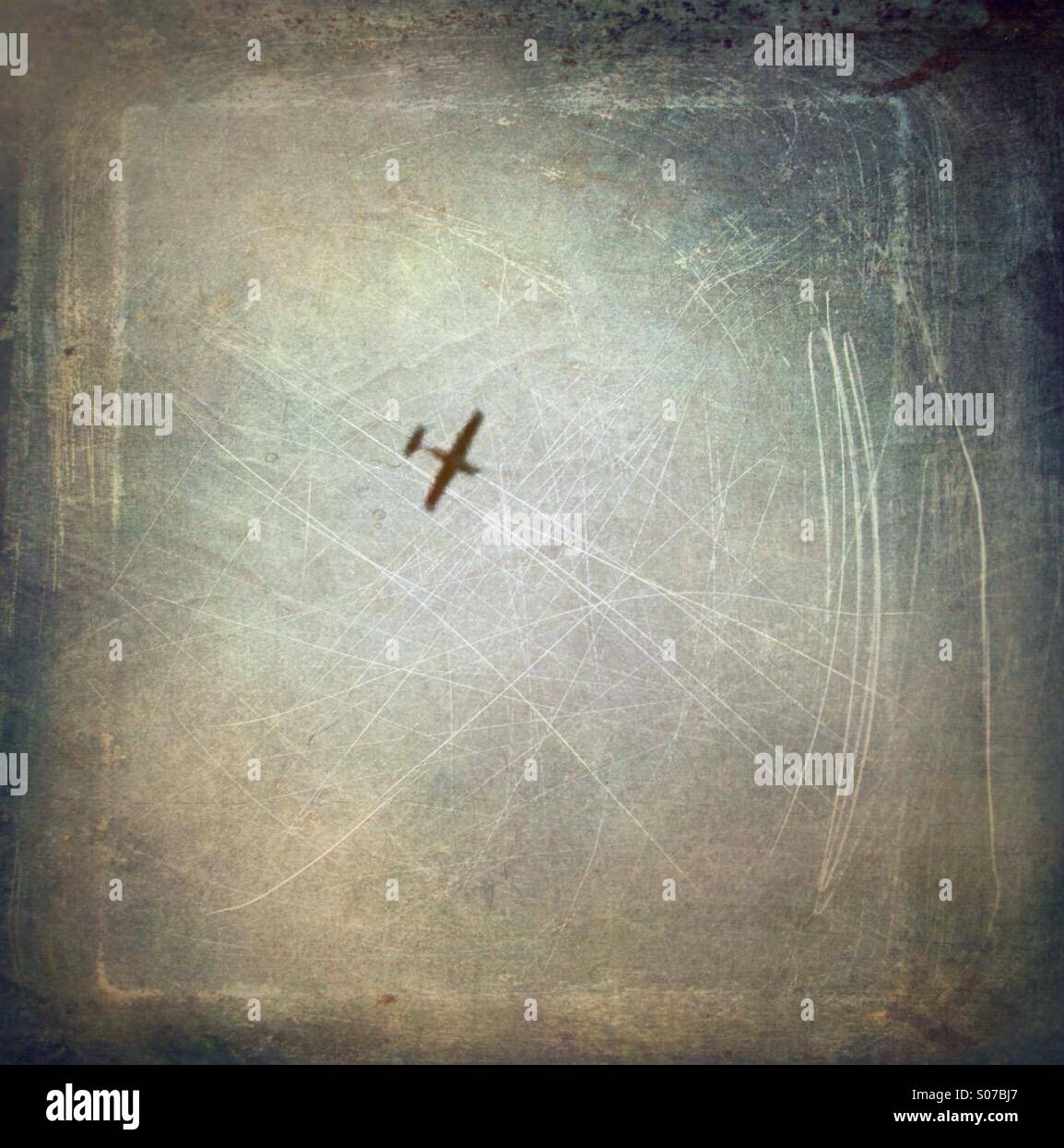 Un aeroplano. - Immagine stock catturata con smartphone