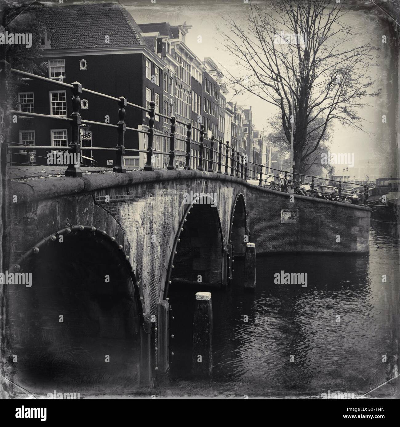 Un ponte di Amsterdam Foto Stock