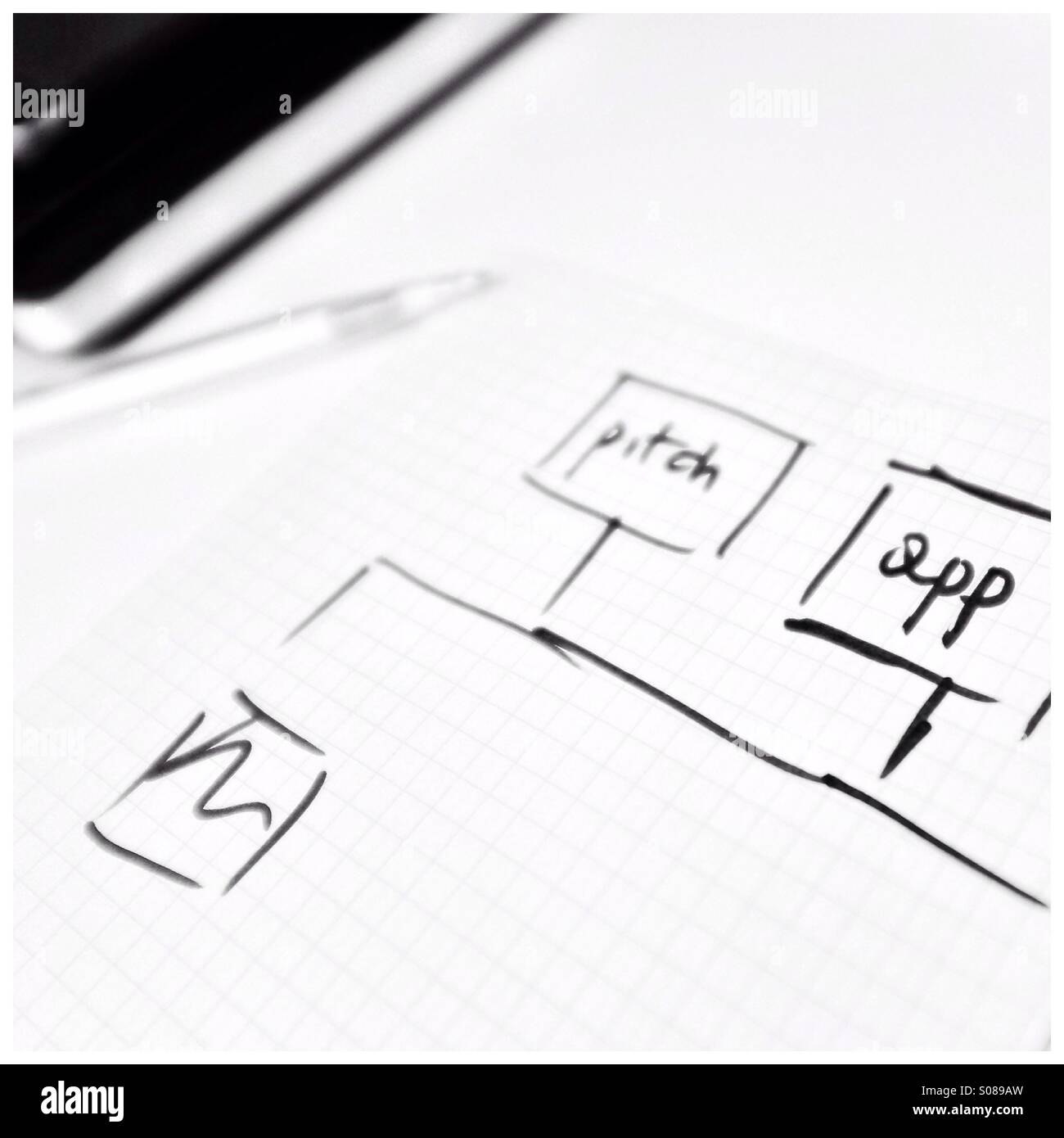 La vita in una startup - Immagine stock catturata con smartphone