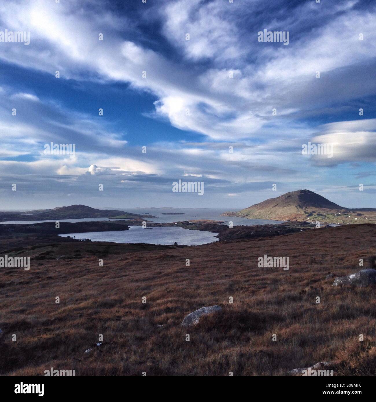 Vista dalla collina di diamante in Irlanda Foto Stock