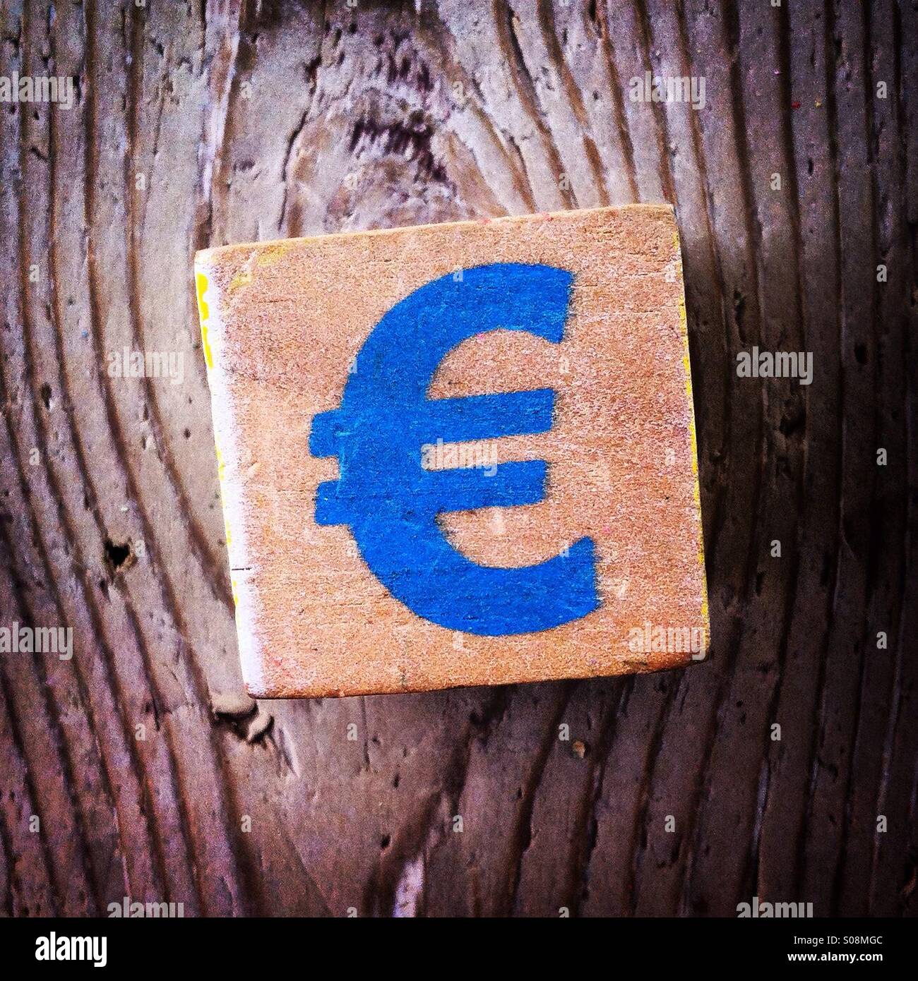 Euro icona valuta - Immagine stock catturata con smartphone