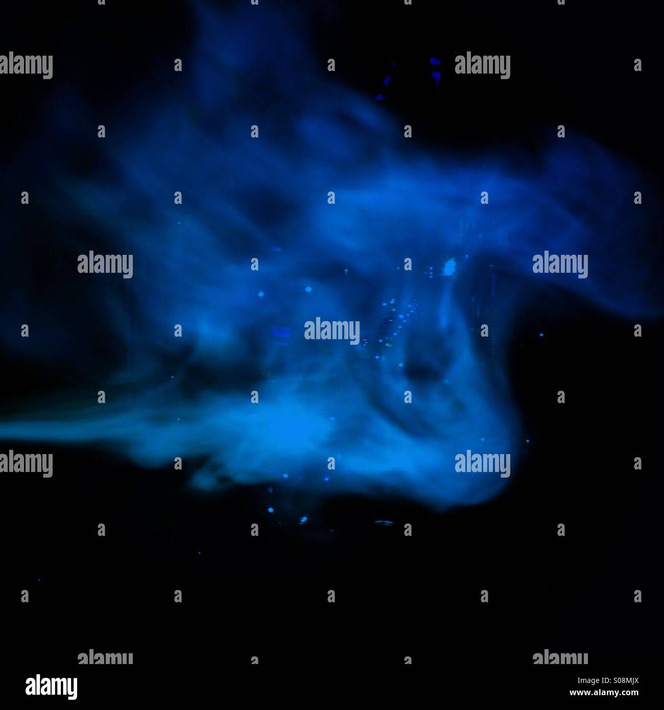 Fumo blu Foto Stock