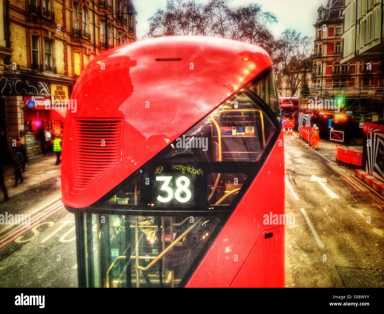 Londra Trasporto bus su Victoria London Foto Stock