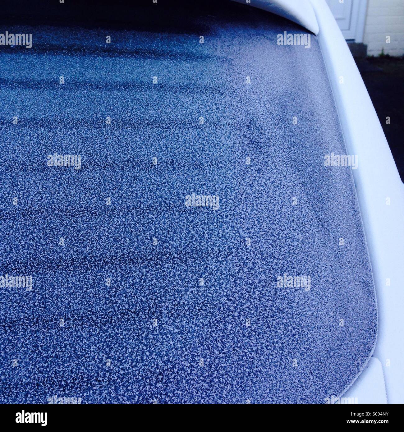 Frosty parabrezza posteriore Foto Stock