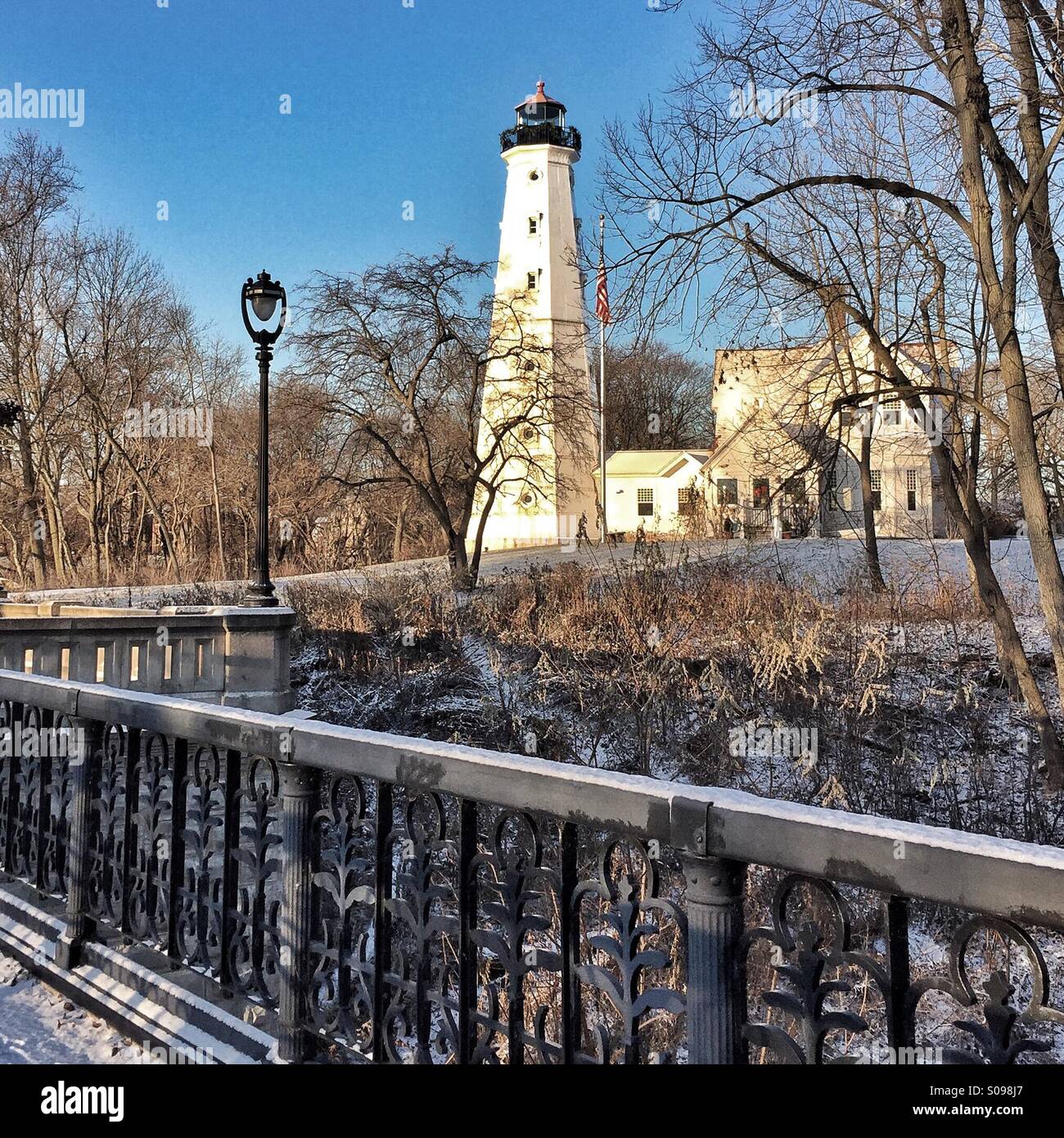 Faro in inverno Foto Stock