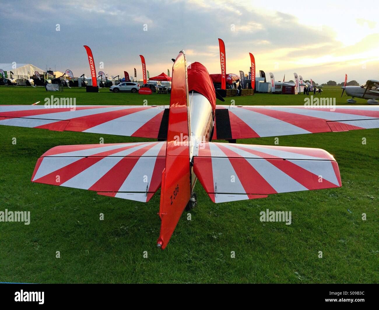 Zlin 326 velivolo acrobatico a AeroExpo Sywell Foto Stock