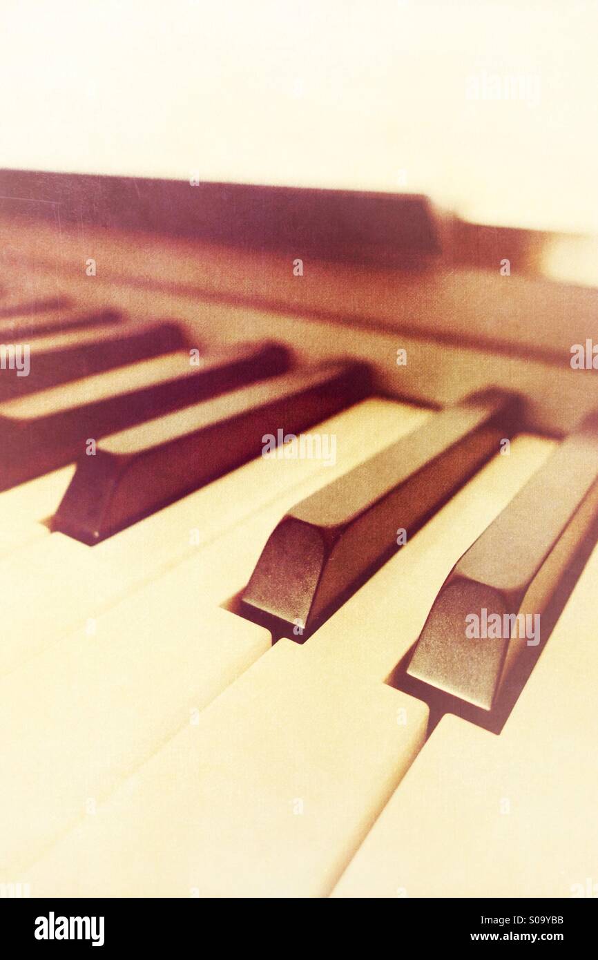 Tastiera di pianoforte close up - Immagine stock catturata con smartphone