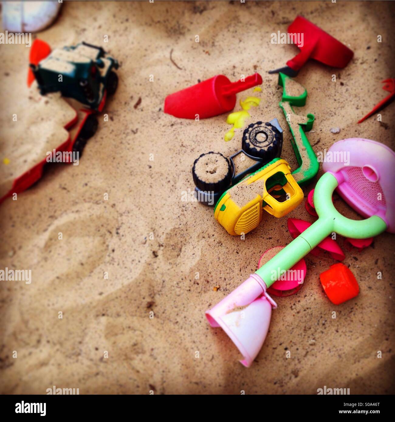 Pre-scuola buca di sabbia Foto Stock