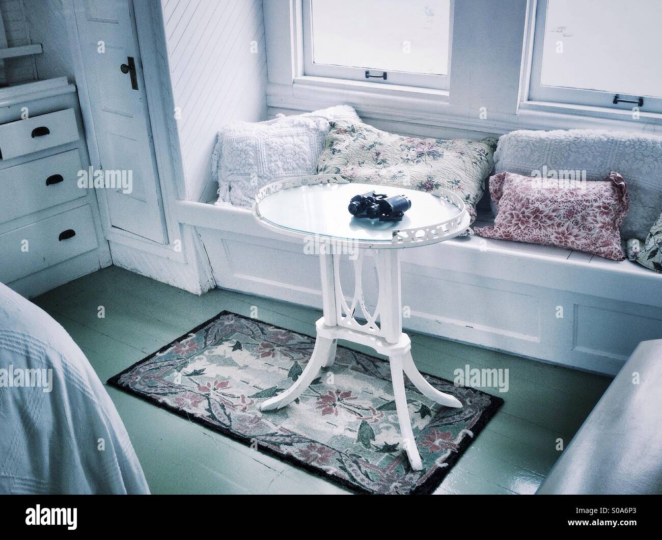 Eleganza senza tempo - salotto in stile vittoriano su legno vecchia nave passeggeri Lotus - Immagine stock catturata con smartphone