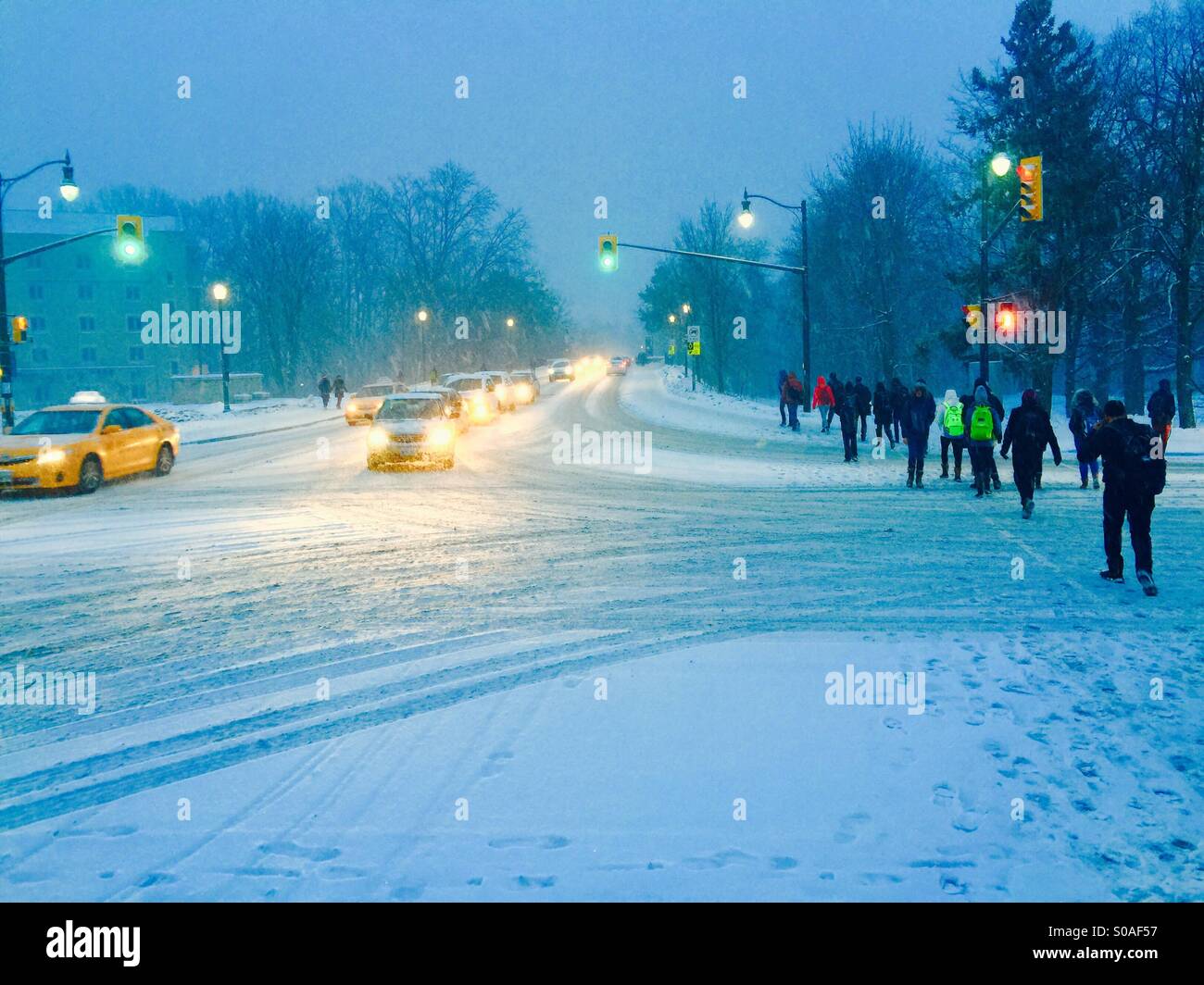 Giorno di neve Foto Stock