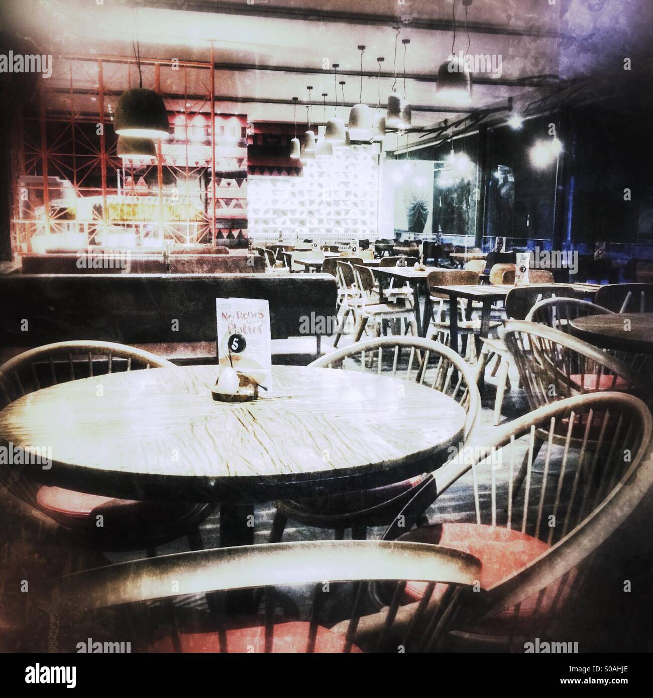 Il ristorante vuoto diner Foto Stock