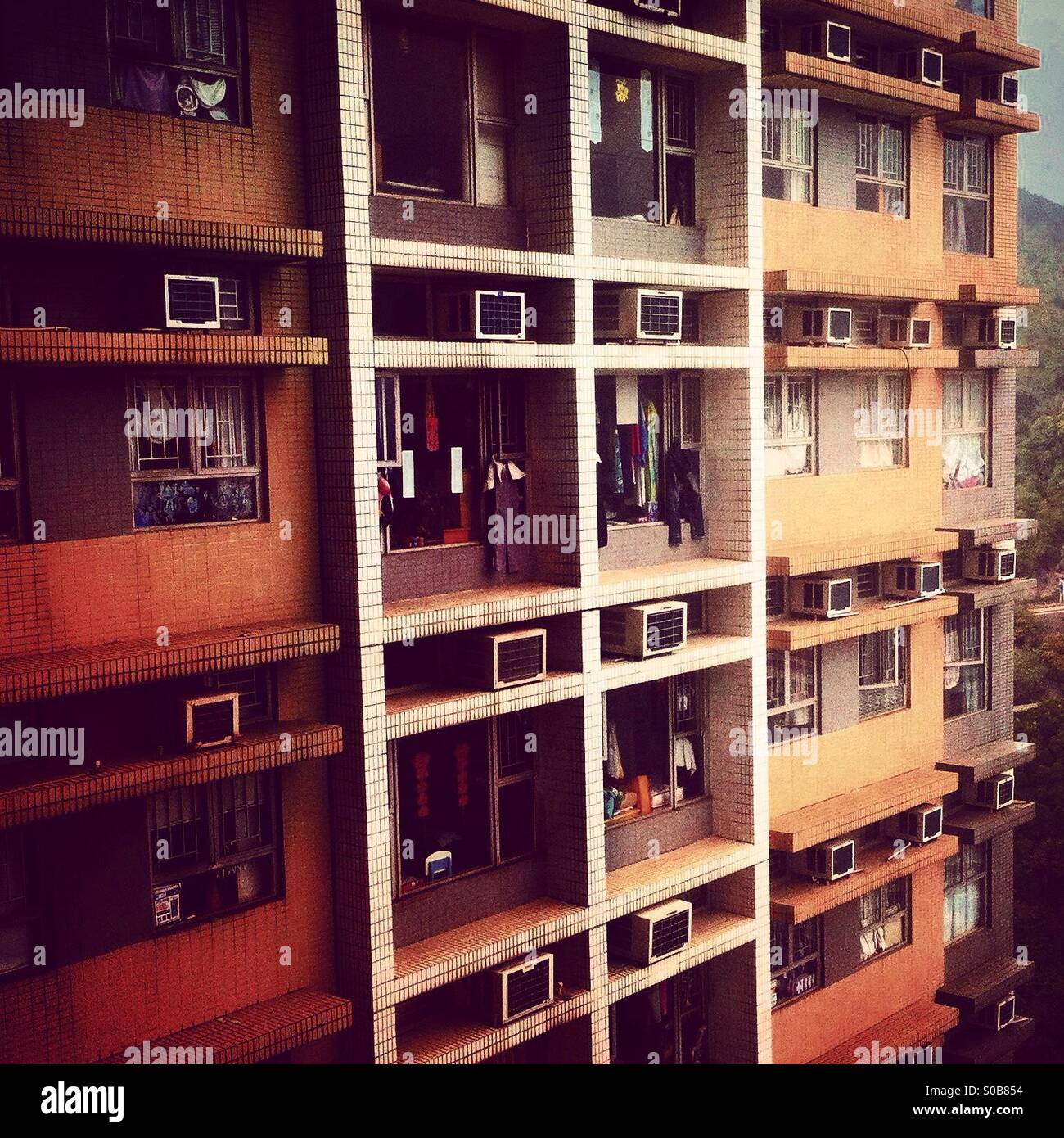 Dettaglio della torre in hong kong - Immagine stock catturata con smartphone